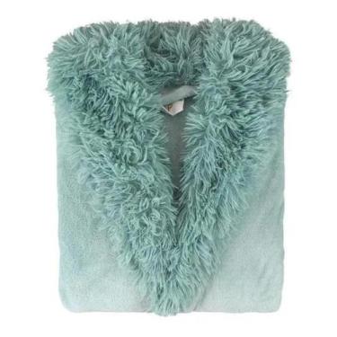 Imagem de Roupão INFANTIL Microfibra Gola Pelos Manga Longa Inverno - Leitzke, T