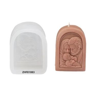 Imagem de Moldes De Silicone 3D Da Família Jesus E Virgem Maria, Velas Religiosa