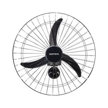 Imagem de Ventilador De Parede Ventisol New Premium, 60Cm, 3 Pás, 127V, Preto, Oscilante