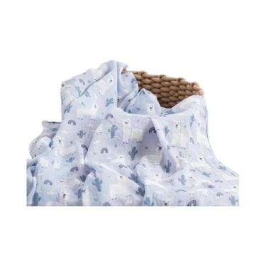 Imagem de Cobertor De Muslin De Algodão De Bambu Macio E Fofo Para Bebês 120x110