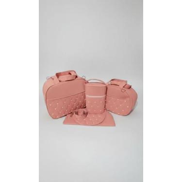 Imagem de Kit Bolsa Maternidade 3 Peças Cor Rosé - Congratulations Store