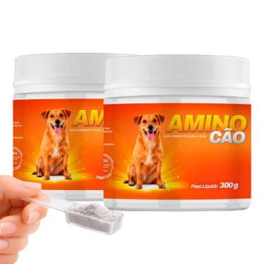 Imagem de Kit 2 Potes Suplemento Aminocão 300g para Cães com Vitaminas, Minerais