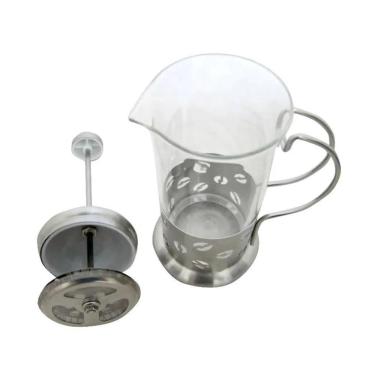 Imagem de Cafeteira francesa em inox maquina de cafe 350ML prensa chaleira em vidro cremeira bule french press