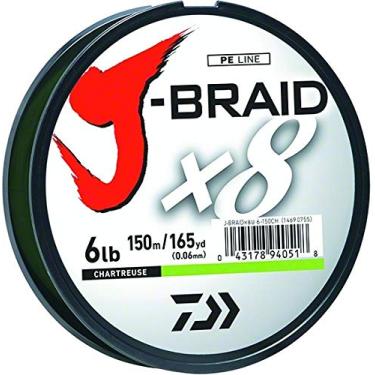 Imagem de Daiwa J-BRAIDX8, carretel de enchimento, verde-limão, diâmetro monocromático. = 4,5 kg.