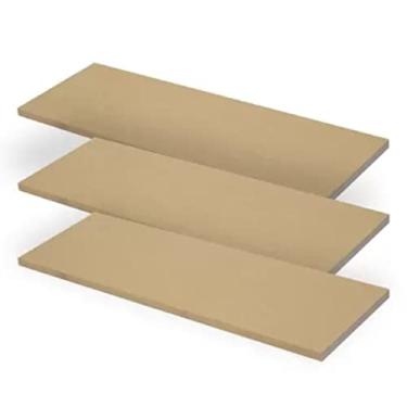 Imagem de Kit 3 Prateleiras Reta MDF Cru