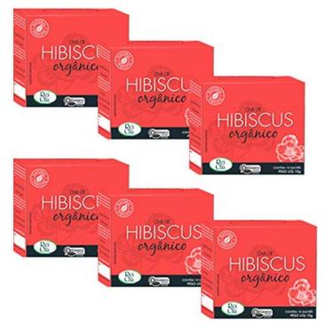 Imagem de Kit 6cx Chá de Hibiscus – Orgânico (60 sachês) – Campo Verde
