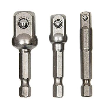 Imagem de Genérico 3 peças chave de fenda hexagonal chave de fenda adaptador de chave de soquete elétrico