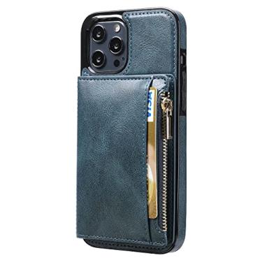 Imagem de Carteira tipo cartão com zíper capa de couro para iphone 13 11 12 pro max x xs xr 7 8 plus se2 business case cor sólida, verde claro, para iphone 12 mini