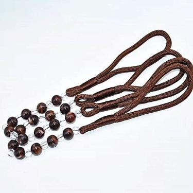 Imagem de 1 Par de Cortinas Fivela Cortina Tieback Jade Beads Strap Criativos Acessórios de Janela Decorações para Casa, 09,80cm