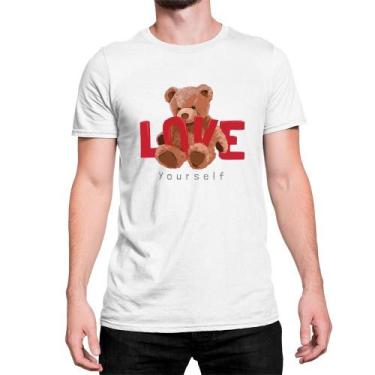 Imagem de Camiseta Algodão Urso De Pelúcia Fofo Love Yourself Marrom - Mecca