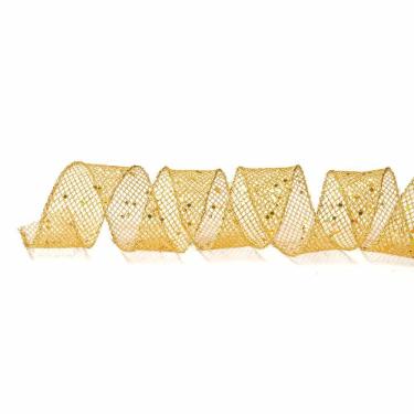 Imagem de Fita Natalina Ouro 1un 3,80cmx9,14mts 1694033