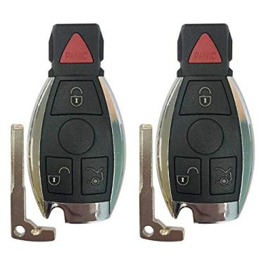 Imagem de AUTO KEY MAX Substituição da alavanca do carro para controle remoto Mercedes-Benz Smart less Entry NEC BGA 2000+ anos FCCID: IYZ3312, IYZDC; (par)