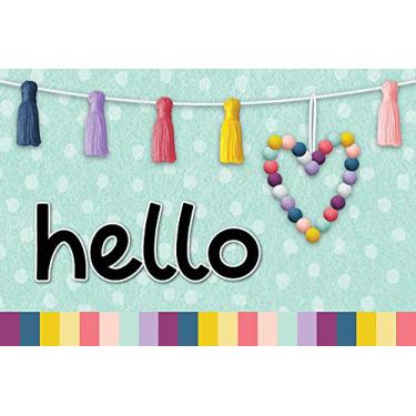 Imagem de Teacher Created Resources Oh Happy Day Hello Postcards, pacote com 30