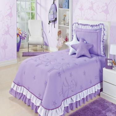 Imagem de Cobre Leito Solteiro Bailarina Lilás 4pçs