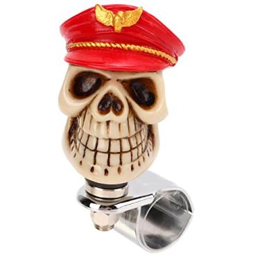 Imagem de Volante Giratório de Caveira, Girador de Roda Suicida à Prova de Desbotamento 3 Cm de Diâmetro Resistente para Barco (Vermelho)