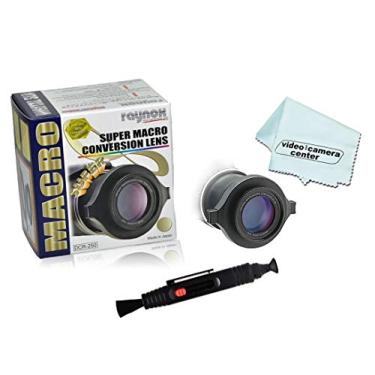 Imagem de Raynox DCR-250 2,5x Super Macro Lens Suporte de encaixe universal para 52 mm a 67 mm + limpador de caneta óptica + 1 pano de microfibra VCC113