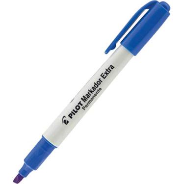 Imagem de Pincel Marcador Permanente Extra Ponta Chanfrada Azul Pilot, Multicor, pacote de 12