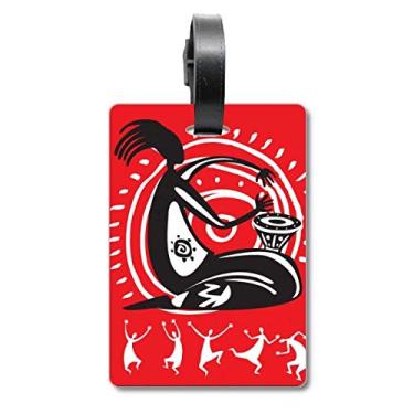 Imagem de Tamborim Mexican Dance Celebrate Mexico Mala Etiqueta Bagagem Cartão de Bagagem Etiqueta Scutcheon Etiqueta