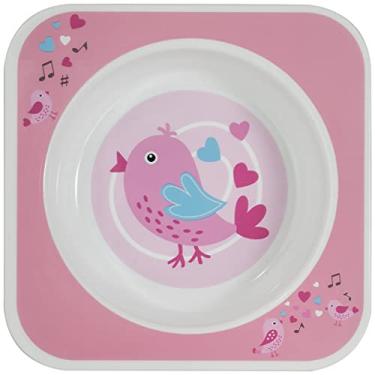 Imagem de KaBaby Prato Bowl Quadrado Pássaro Rosa Kababy Rosa