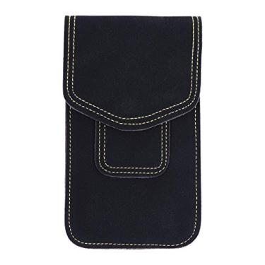 Imagem de ULTECHNOVO Bolsa para Celular Coldre de Cinto Masculino Bolsa de Couro para Celular Com Cinto à Prova D'água Vintage