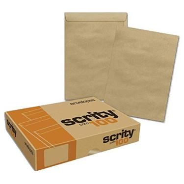 Imagem de Envelope Saco Natural 176 x 250mm 80g SKN 325 caixa com 100 unidades - Scrity