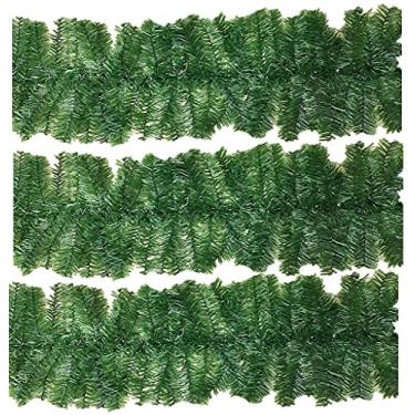 Imagem de Jogo Festão Aramado Verde Pet Plus 35cm x 2 metros 180 Galhos 3 Peças Total 6 metros - Magizi