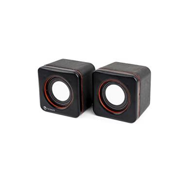 Imagem de Speaker Trends SP-25BK Preto - Sistema de áudio 2.0 P2 Com Blindagem Eletromagnética alimentacao via porta USB