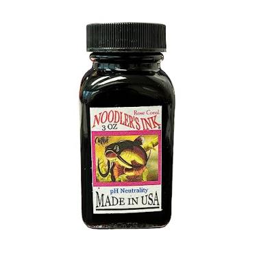 Imagem de Noodler's Tinta para caneta-tinteiro engarrafada, 85 g, rosa coral (anteriormente - Shahs Rose)