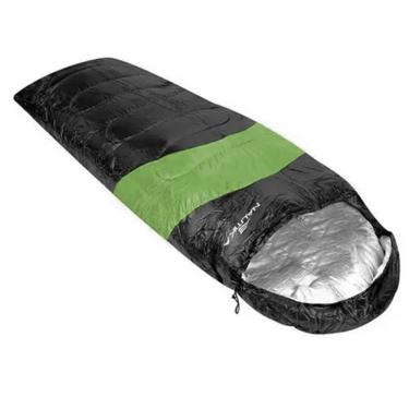 Imagem de Saco de Dormir Nautika Viper p/ Camping - Preto/Verde