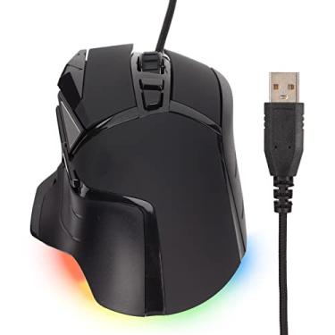 Imagem de Mouse para Jogos, Mouse para Jogos Com Fio Com Retroiluminação RGB, 7200 DPI Ajustável, Mouse para Jogos para PC, Mouse Mecânico Com Fio, Mouse para Jogos RGB para PC Mac