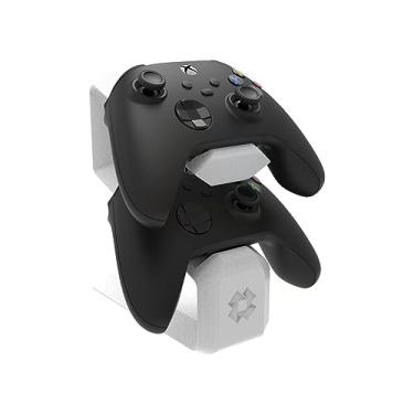 Imagem de Suporte de Mesa Duplo Compatível com Controle Ps5 DualSense e Xbox One (Branco)