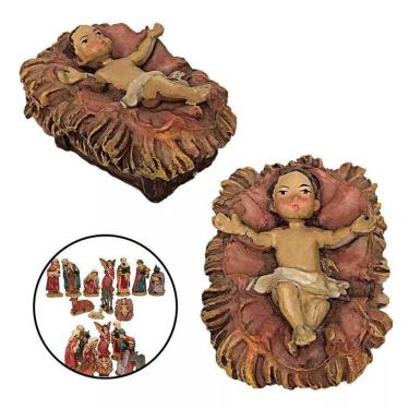 Imagem de Presépio Natal Completo 11 Peças Resina Personagem Sagrada