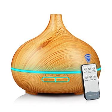 Imagem de Umidificador De Ar 300ml Aroma grão de madeira com luzes LED Difusor do Óleo Essencial de Aromaterapia