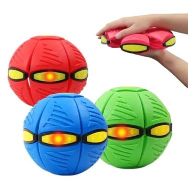 Imagem de Mágica Disco Voador Bola Maluca Voadora Ufo Grande Brinquedo Com Luz Led Vermelho