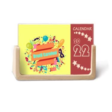 Imagem de Calendário de mesa Ribbon Carnival Enthusiasm Explode 2022 12 meses