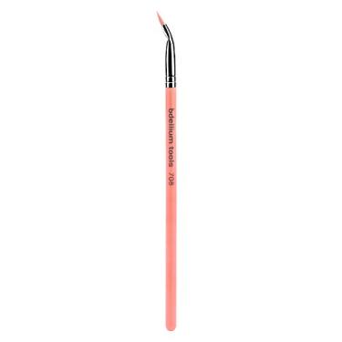 Imagem de Bdellium Tools Pincel de maquiagem profissional - Delineador curvado Pink Bambu Series 708 - com fibras sintéticas macias, para aplicação suave (rosa, 1 peça)
