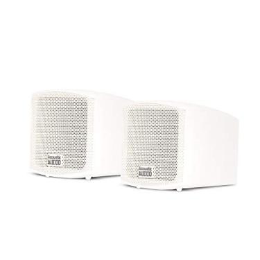 Imagem de Alto-falantes internos montáveis de áudio acústico AA321W 400 Watts par de estante branca
