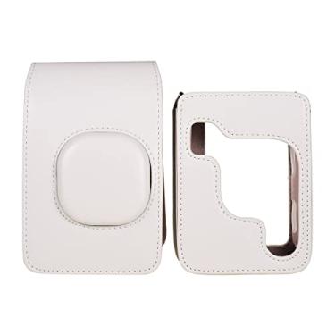 Imagem de Bolsa de couro PU para câmera instantânea de tamanho compacto com alça de ombro compatível com Fujifilm Fuji Instax mini LiPlay