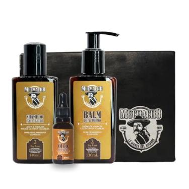 Imagem de Kit Shampoo, Balm e Óleo para Barba Muchacho Bay Rum - Kit completo para cuidados com a sua barba