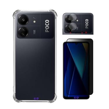 Imagem de COMBO Película Privacidade 3D + Capa Anti-Impacto + Pelicula Câmera Para Poco C65 (Tela 6.74") - C7 Company