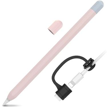 Imagem de LJFLYXRI Capa para Apple Pencil 1ª geração, design antirrolagem de duas cores, aderência confortável e proteção aprimorada, transforme seu lápis com o estojo de lápis clássico, aderência perfeita