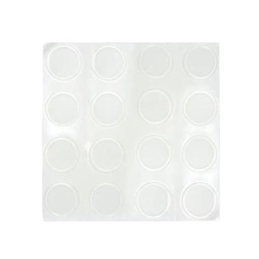 Imagem de Para-choques de mesa de vidro - pacote com 48 - almofadas finas transparentes - borracha redonda autoadesiva de 3 cm - Almofadas antiderrapantes de mesa de vidro - Espaçadores
