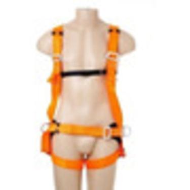 Imagem de Kit - Cinto de segurança tipo paraquedista com 4 pontos de ancoragem com trava-quedas em aço inox para corda 12mm