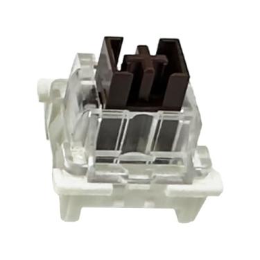 Imagem de Outemu(Gaote) Interruptores marrons para teclado mecânico MX para jogos, interruptores táteis/RGB/DIY substituíveis/à prova de poeira de 3 pinos 45gf (marrom, 108 peças)