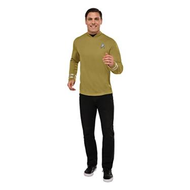 Imagem de Rubie's Camiseta masculina de fantasia Star Trek: Beyond Captain Kirk Deluxe, Dourado, P