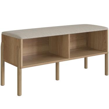 Imagem de Sapateira Banco Hall De Entrada Pés Madeira Moss A03 Hanover Roble - Lyam Decor