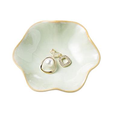 Imagem de BEUNAIZER Jewelry Dish Tray, Ring Dish, Ceramic Trinket Tray, Key Bowl, Decorative Plate, Gifts for Friends Sisters Daughter Mother(light green)