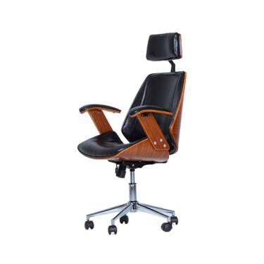 Imagem de Cadeira Office Lisboa Preta com Encosto Rivatti