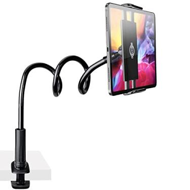 Imagem de Suporte de telefone para tablet pescoço de ganso | Suporte Kindle para cama | Suporte de grampo de braço longo flexível de 33 polegadas para iPhone, iPad, Switch, Galaxy Tabs, Kindle Fire, tablets de