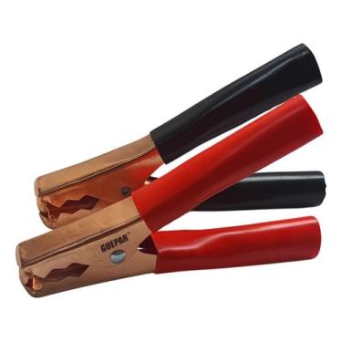 Imagem de Kit 4 Pares Garra Jacare Pequena Clip P/cabo De Bateria 200a - grepar